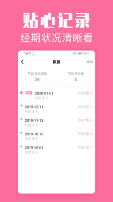 经期管家app截图