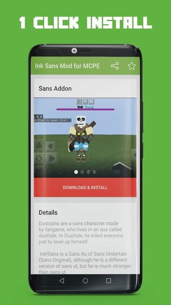 Ink Sans Mod for MCPE(我的世界ink sans模组下载)截图