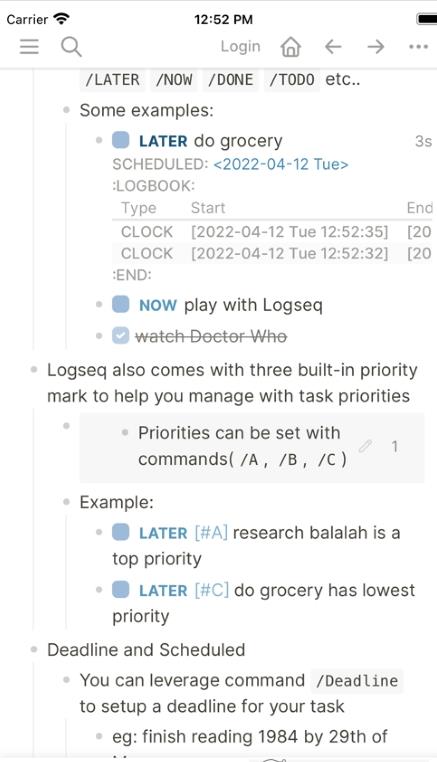 Logseq app截图