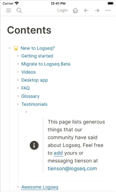 Logseq app截图