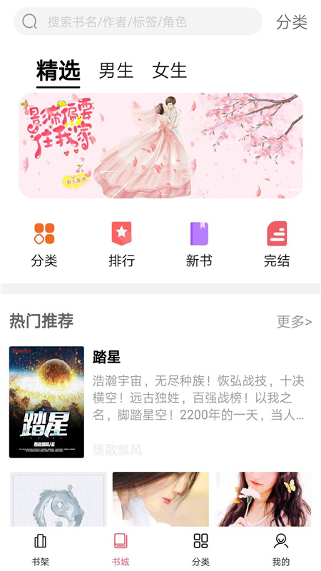 热门网络小说截图