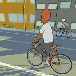 火柴人小巷自行车(Stickman Alley Bike)