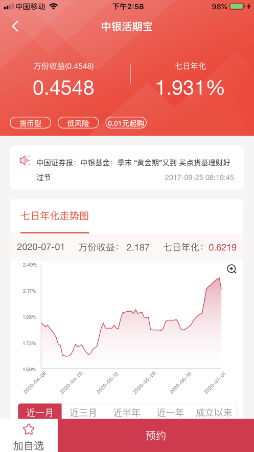 中银机构截图