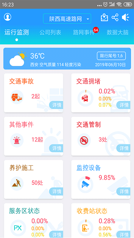 陕西高管通(高速公路监管)截图