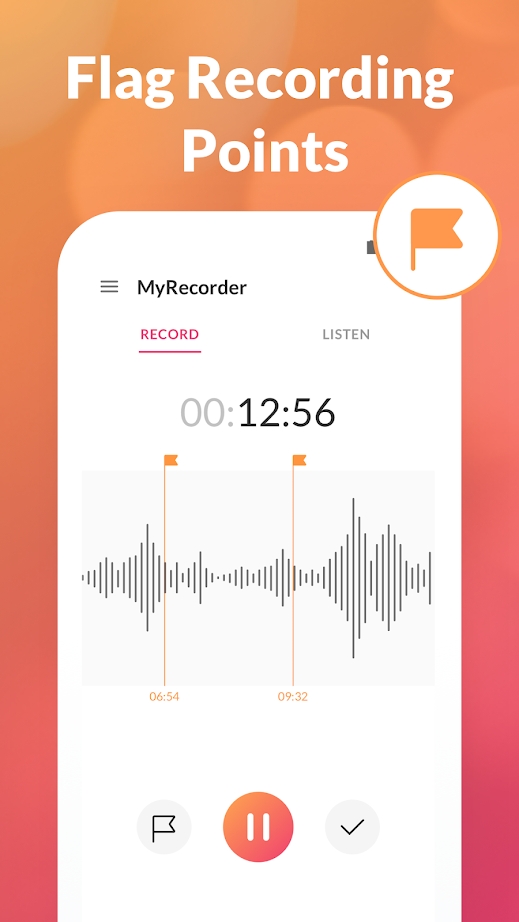 MyRecorder-语音备忘录和一键录音机截图