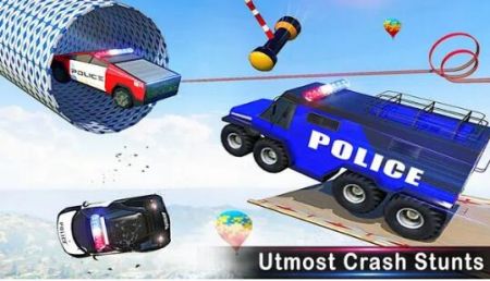 警车危险赛道驾驶Police Car Ramp Stunts