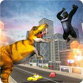 大猩猩粉碎城市King Kong Gorilla Dino Games