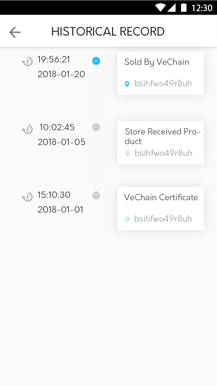 VeChain Pro(唯链区块链商品溯源平台)截图