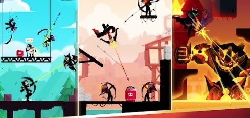 Stick Heroes(火柴人英雄弓箭手)截图