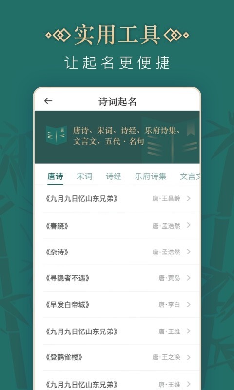 熊猫起名宝宝取名软件截图