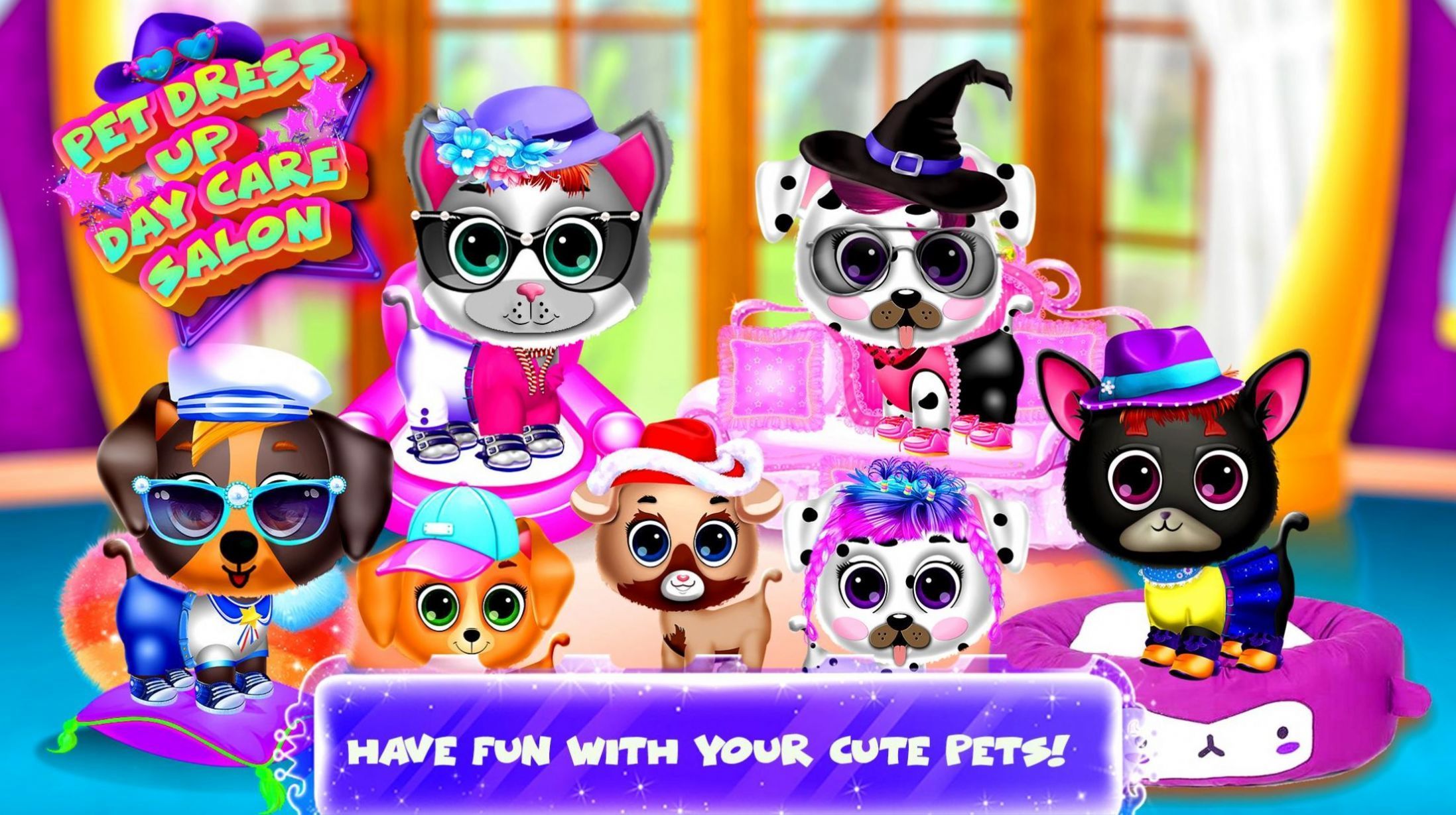 宠物猫时尚沙龙Pet Dress Up Day Care Salon