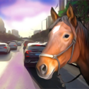 在交通中骑马Horse Riding in Traffic