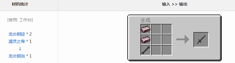 《我的世界》冰火传说龙炎钢剑获得方法