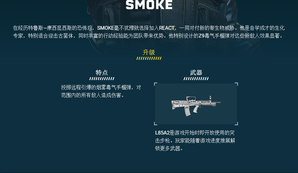 《彩虹六号：异种》SMOKE干员介绍