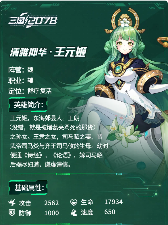 《远征将士》王元姬介绍一览