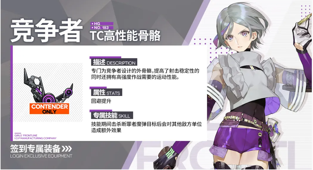 《少女前线：云图计划》TC高性能骨骼装备属性一览