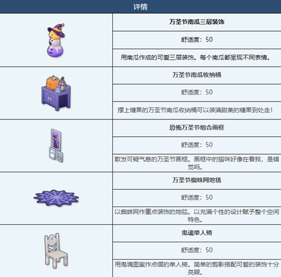 《蔚蓝档案》万圣节南瓜咖啡厅组合家具图鉴介绍一览