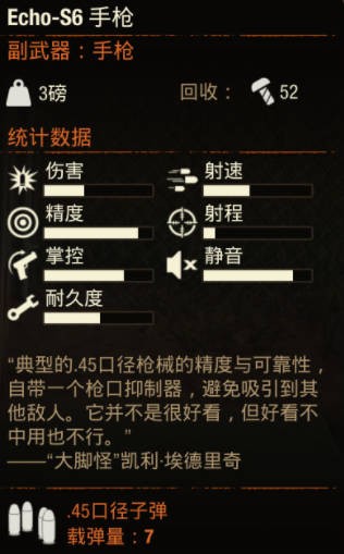 《腐烂国度2》武器 Echo S1-7怎么样