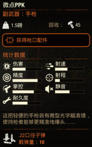 《腐烂国度2》武器 微点PPK怎么样