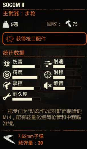 《腐烂国度2》武器 SOCOM II怎么样