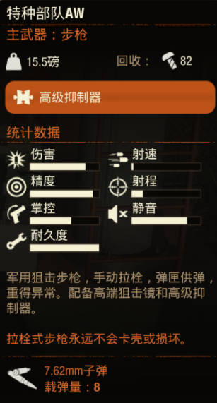 《腐烂国度2》武器 特种部队AW怎么样