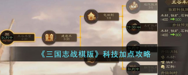 《三国志战棋版》科技加点攻略