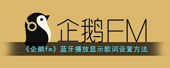 《企鹅fm》蓝牙播放显示歌词设置方法