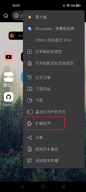 《kiwi浏览器》添加扩展程序方法