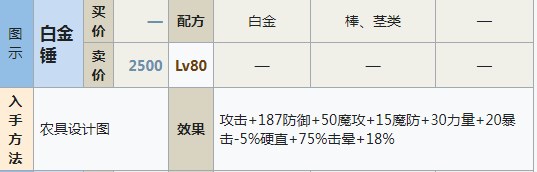 符文工房5白金锤怎么做