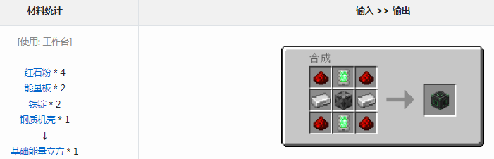 我的世界通用机械mod基础能量立方有什么用