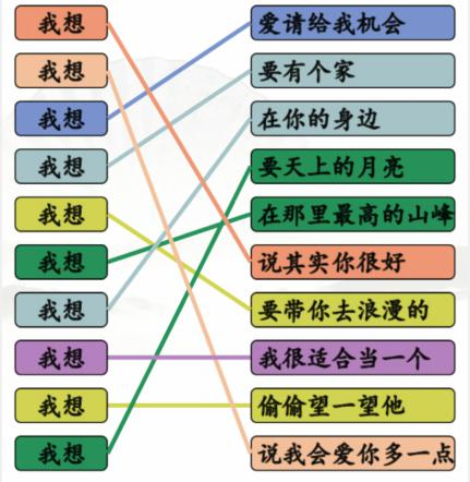 《汉字找茬王》连线我想的歌通关攻略