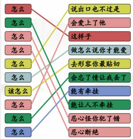 《汉字找茬王》连线怎么的歌通关攻略