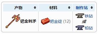 《泰拉瑞亚》钯金刺矛武器介绍