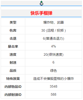 《泰拉瑞亚》快乐手榴弹武器攻略