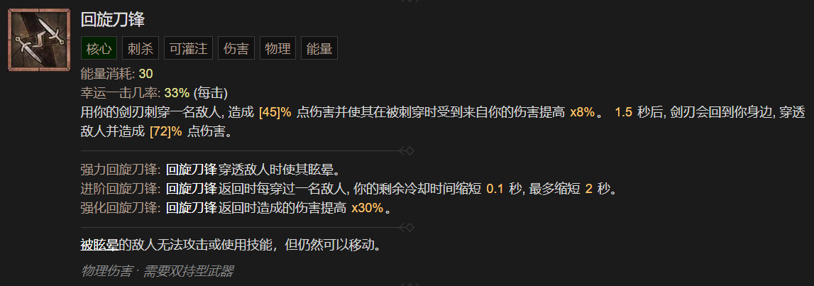暗黑4游侠回旋刀锋技能具体有什么效果