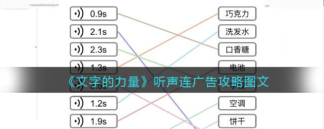 《文字的力量》听声连广告攻略图文