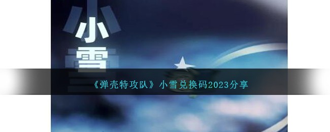 《弹壳特攻队》小雪兑换码2023分享